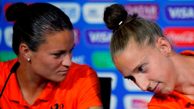Sherida Spitse, goalkeeper Sari Van Veenendaal , The Canadian Press Sherida Spitse, goalkeeper Sari Van Veenendaal