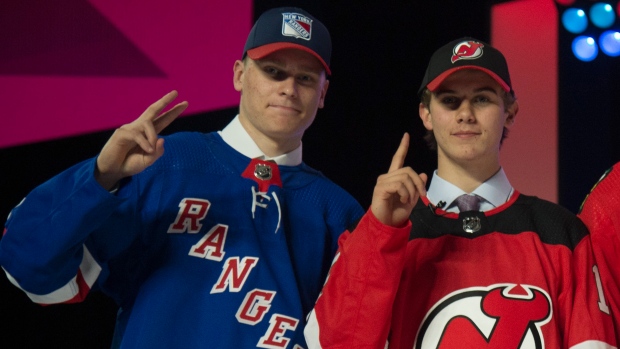 New York Rangers fans react after getting eliminated by New Jersey Devils  in Round 1