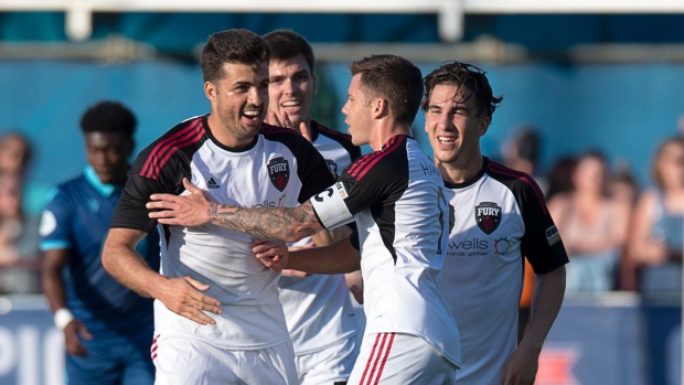 Ottawa Fury celebrate, The Canadian Press Ottawa Fury celebrate