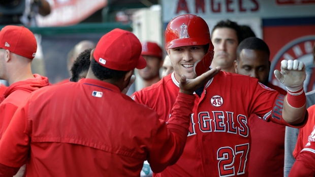 Los Angeles Angels celebrate , The Canadian Press Los Angeles Angels celebrate