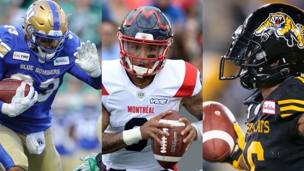 Andrew Harris Vernon Adams Jr. Brandon Banks, The Canadian Press Andrew Harris Vernon Adams Jr. Brandon Banks