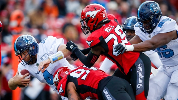 Calgary Stampeders defence , The Canadian Press Calgary Stampeders defence