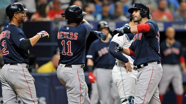 Boston Red Sox celebrate, The Canadian Press Boston Red Sox celebrate