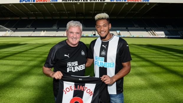 Steve Bruce and Joelinton, Serena Taylor/Newcastle United via Getty Images Steve Bruce and Joelinton