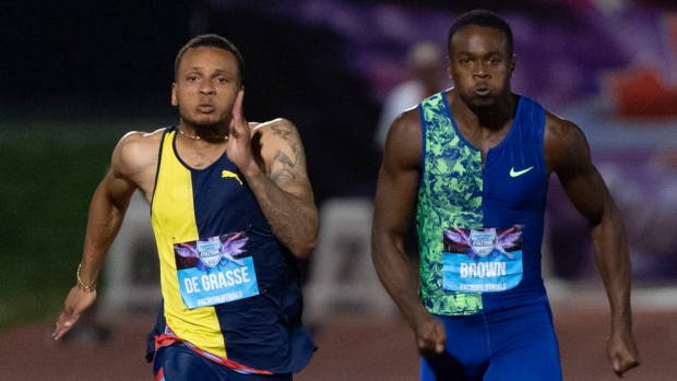 Andre De Grasse, Aaron Brown