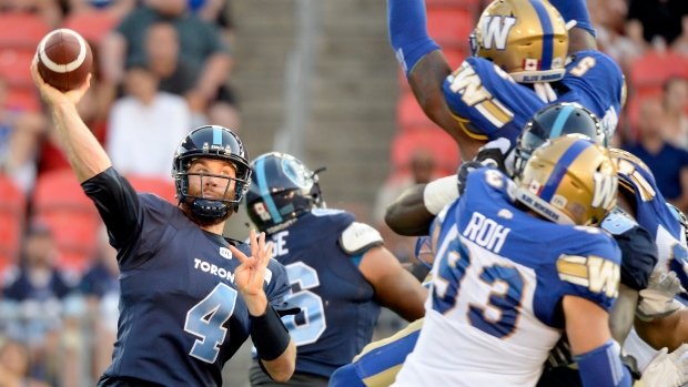 Toronto Argonauts Rally For Comeback Win Over Winnipeg Blue - 