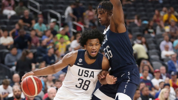 Marvin Bagley III (38) and Myles Turner