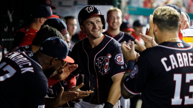 Washington Nationals celebrate , The Canadian Press Washington Nationals celebrate