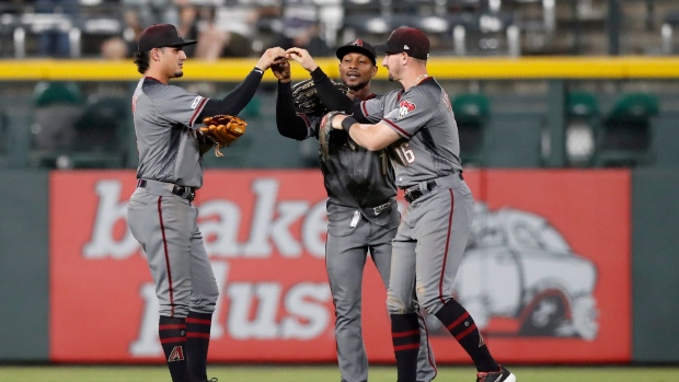 Arizona Diamondbacks celebrate, The Canadian Press Arizona Diamondbacks celebrate