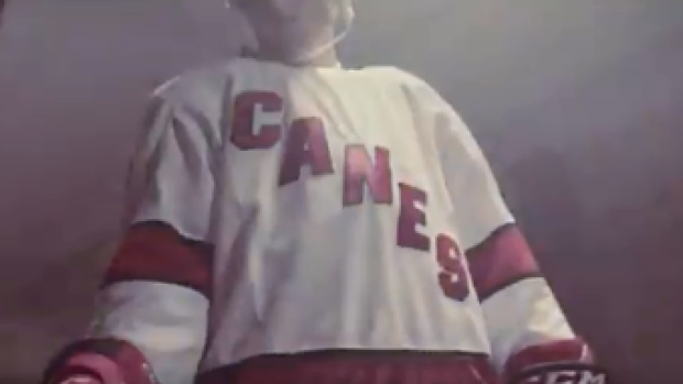 The Hurricanes' new road uniform is giving us major college hockey