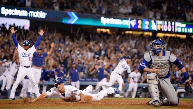 Dodgers Celebrate , The Canadian Press Dodgers Celebrate