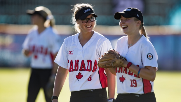 Canada's Holly Speers, left, and Emma Entzminger, The Canadian Press Canada's Holly Speers, left, and Emma Entzminger
