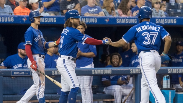 Toronto Blue Jays celebrate