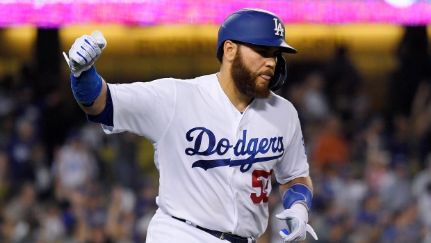 Los Angeles Dodgers rally on HRs by Russell Martin, David Freese to beat  Rockies 