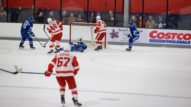 Leafs Red Wings rookies, twitter.com/@RedWings Leafs Red Wings rookies
