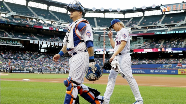 Noah Syndergaard and Wilson Ramos 