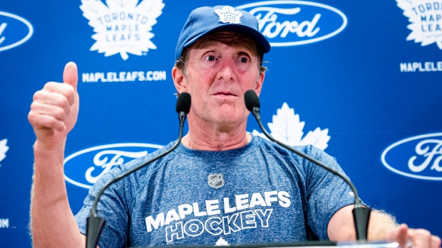 Leafs head coach Mike Babcock speaks to reporters on Thursday., The Canadian Press Leafs head coach Mike Babcock speaks to reporters on Thursday.