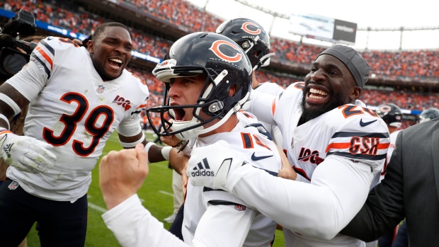Chicago Bears celebrate, The Canadian Press Chicago Bears celebrate