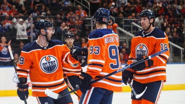 Edmonton Oilers celebrate 