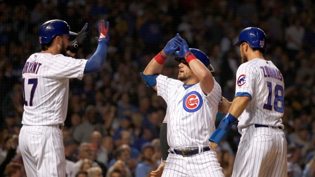 Chicago Cubs celebrate , The Canadian Press Chicago Cubs celebrate