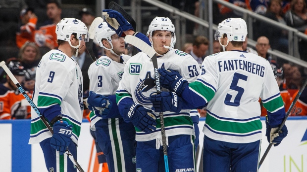 Vancouver Canucks celebrate 