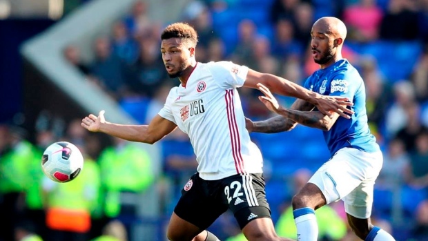 Lys Mousset Sheffield United Fabian Delph Everton, The Canadian Press Lys Mousset Sheffield United Fabian Delph Everton
