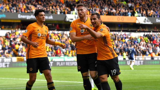 Wolverhampton Wanderers celebrate , The Canadian Press Wolverhampton Wanderers celebrate
