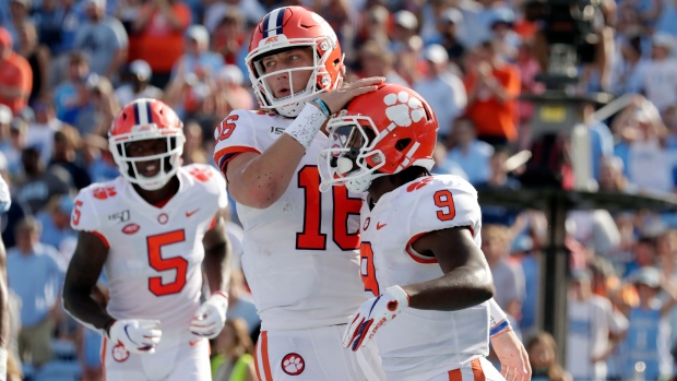 Clemson celebrates , The Canadian Press Clemson celebrates