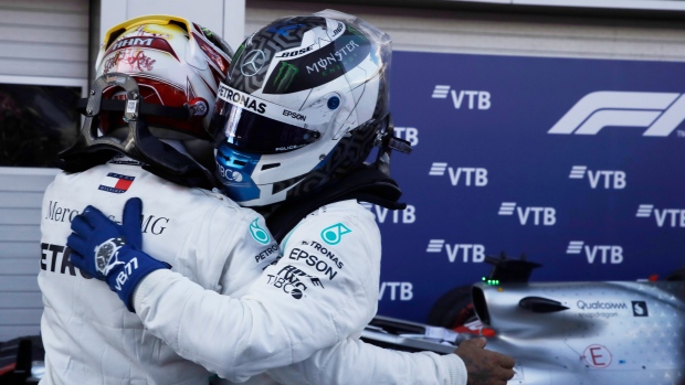 Lewis Hamilton and Valtteri Bottas, The Canadian Press Lewis Hamilton and Valtteri Bottas