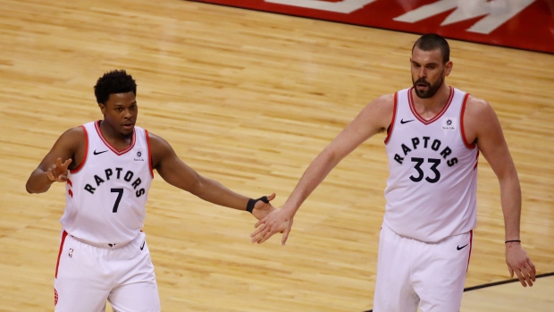 Kyle Lowry and Marc Gasol 