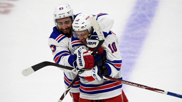 Mika Zibanejad has three goals and an assist as Rangers thump