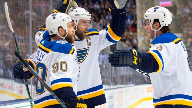 St. Louis Blues celebrate