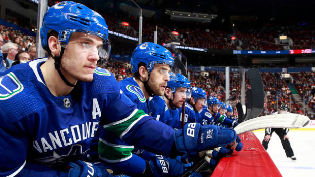 Bo Horvat, Canucks bench, Getty Images Bo Horvat, Canucks bench