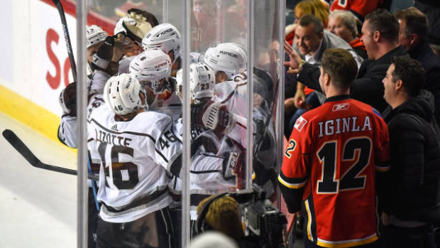 Kings celebrate vs. Flames, Getty Images Kings celebrate vs. Flames