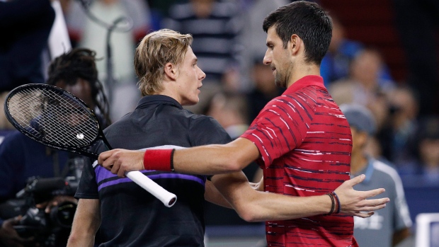 Denis Shapovalov Novak Djokovic, The Canadian Press Denis Shapovalov Novak Djokovic