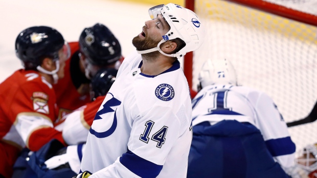Patrick Maroon looks up in disbelief, The Canadian Press Patrick Maroon looks up in disbelief
