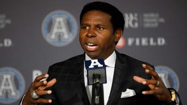 Mike 'Pinball' Clemons speaks at Tuesday's news conference., The Canadian Press Mike 'Pinball' Clemons speaks at Tuesday's news conference.