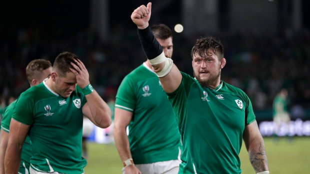 Andrew Porter, Ireland celebrate, The Canadian Press Andrew Porter, Ireland celebrate