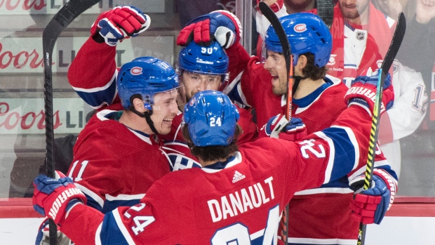 Montreal Canadiens celebrate, The Canadian Press Montreal Canadiens celebrate