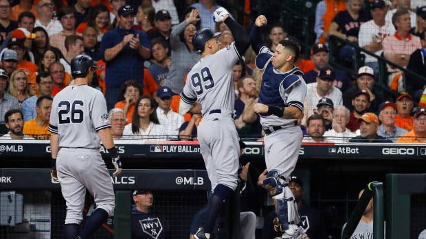 New York Yankees celebrate