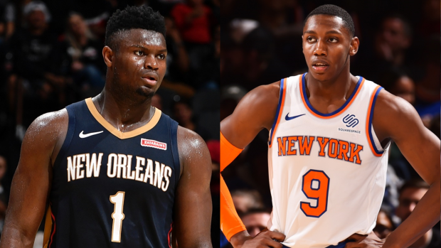 zion williamson in knicks jersey