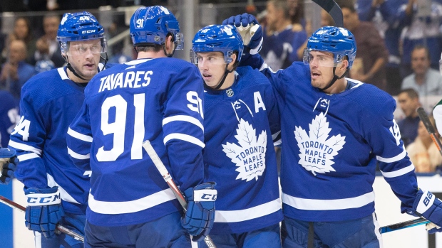 Toronto Maple Leafs celebrate, The Canadian Press Toronto Maple Leafs celebrate