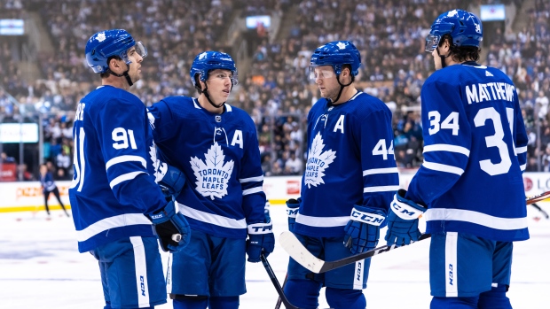 John Tavares, Mitch Marner, Morgan Rielly and Auston Matthews