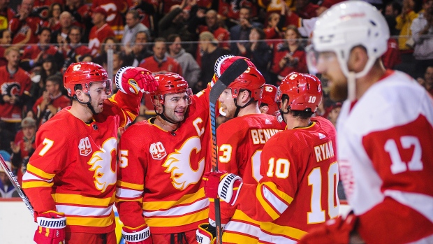 Mark Giordano and Flames Celebrate