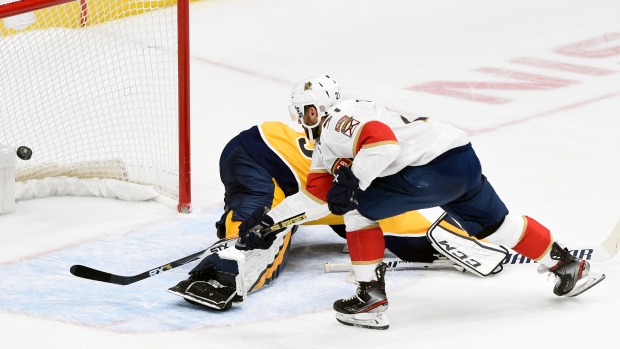 Vincent Trocheck and Pekka Rinne , The Canadian Press Vincent Trocheck and Pekka Rinne