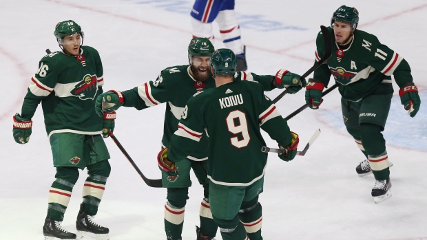 Minnesota Wild celebrate, The Canadian Press Minnesota Wild celebrate