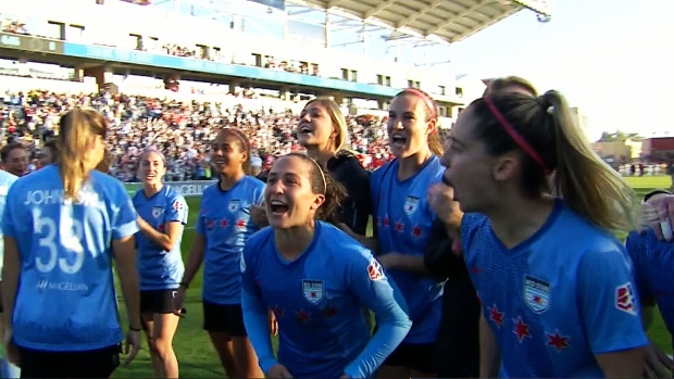 Chicago Red Stars celebrare, The Canadian Press Chicago Red Stars celebrare