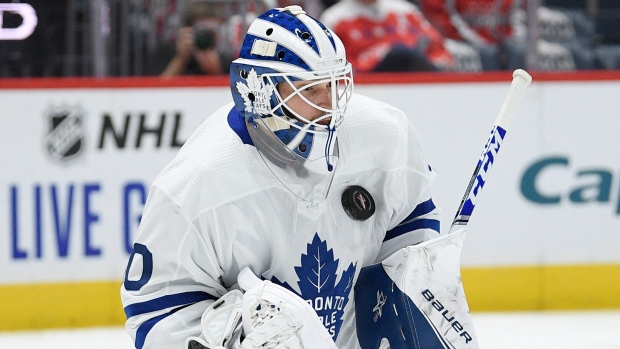 Leafs goalie Michael Hutchinson, The Canadian Press Leafs goalie Michael Hutchinson