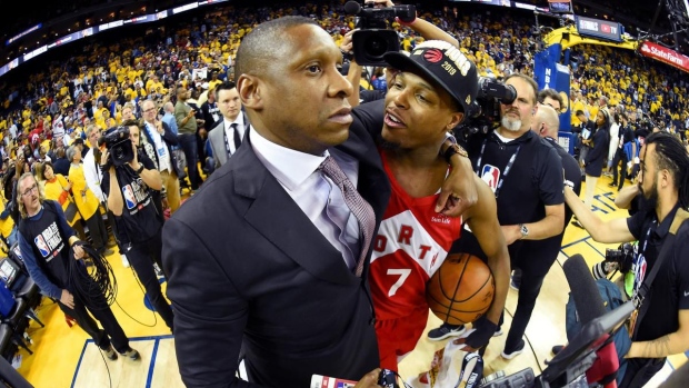 Masai Ujiri and Kyle Lowry