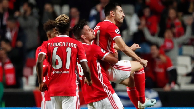 Benfica Celebrates , The Canadian Press Benfica Celebrates